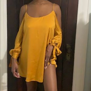 Gold Satin Dress/Shirt